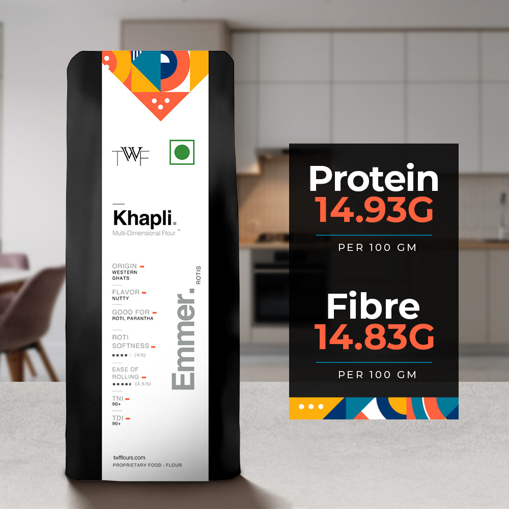 Premium khapli (Emmer) Flour - Low GI & GL