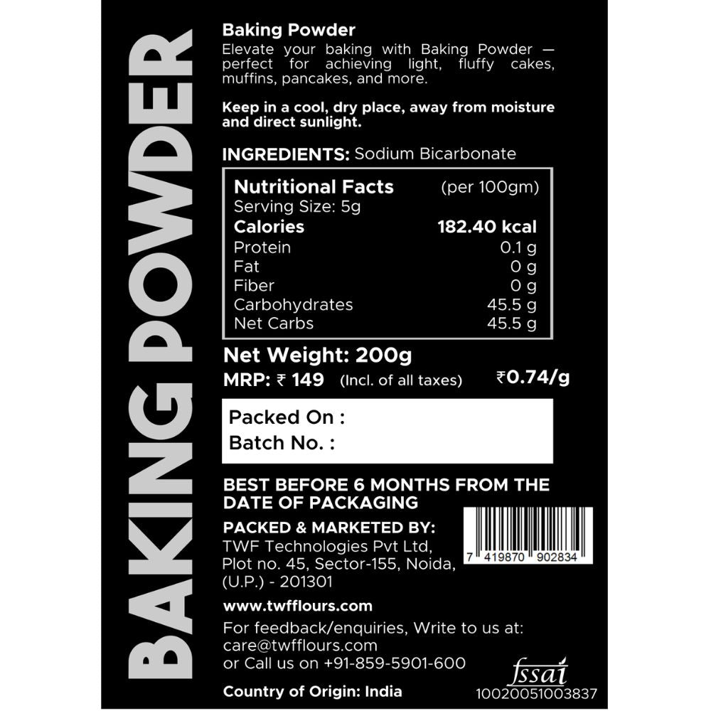 TWF Baking Powder - Double-Acting Leavening Agent
