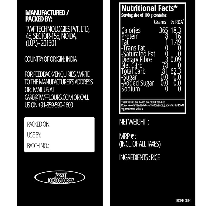 TWF Virgin Rice Flour