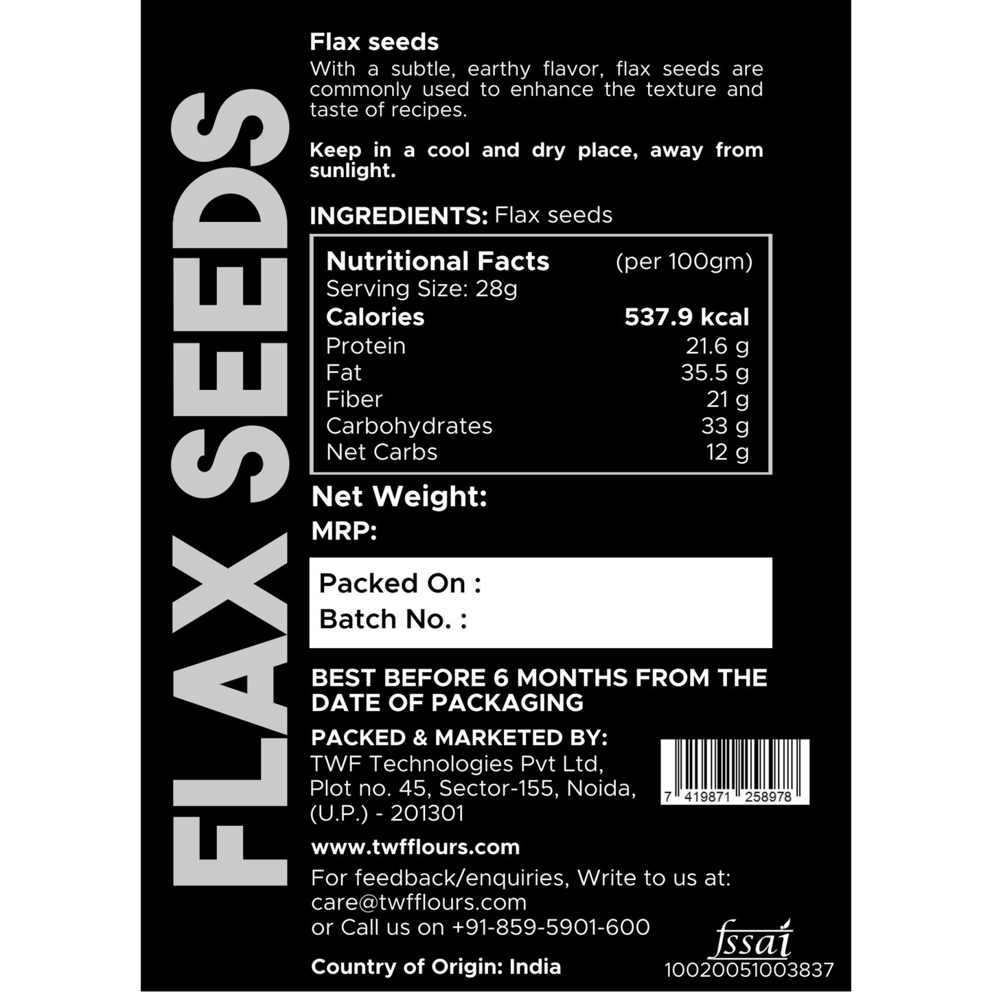 TWF Flax Seeds