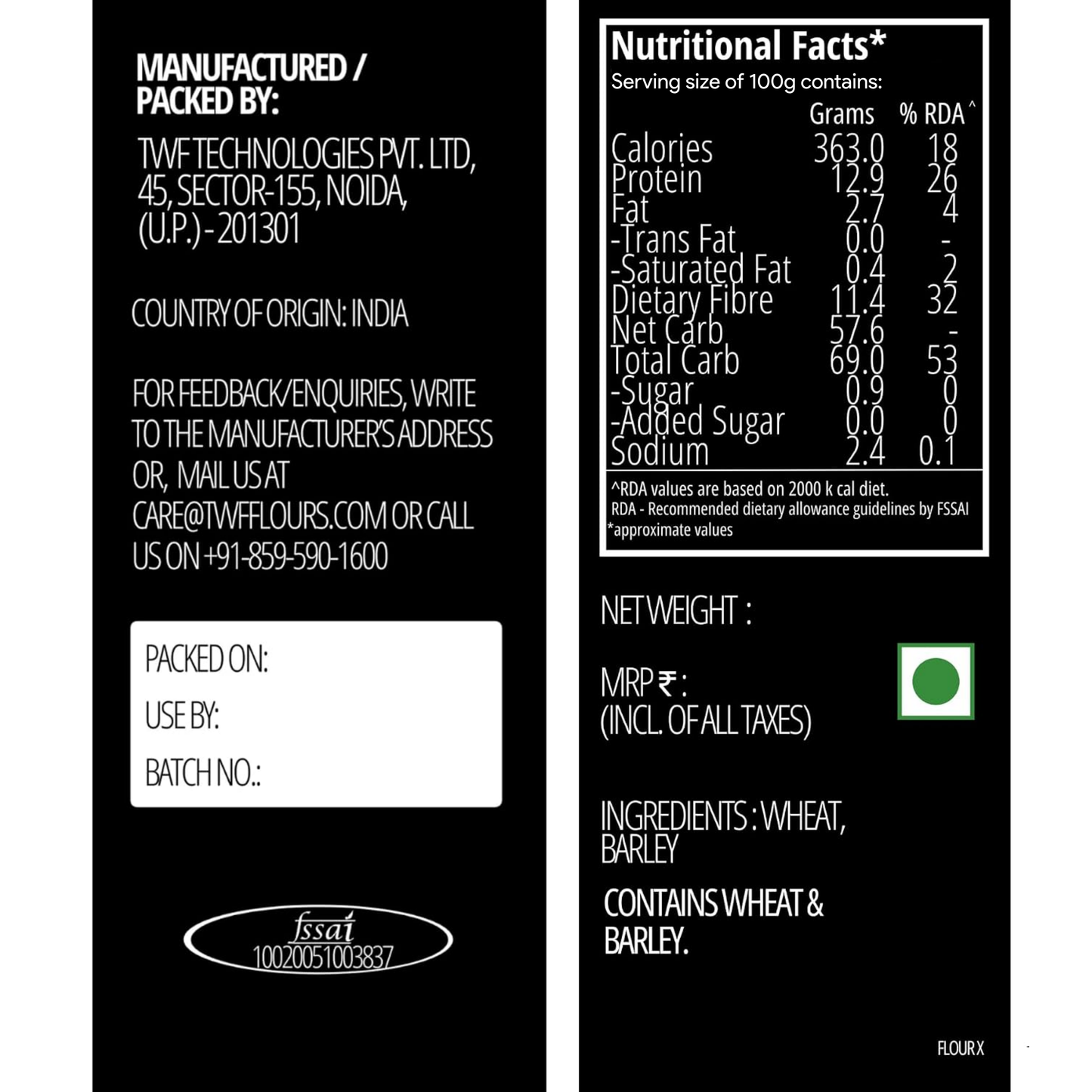 TWF Flour X - Whole Grain Strong Bread Flour (T150)