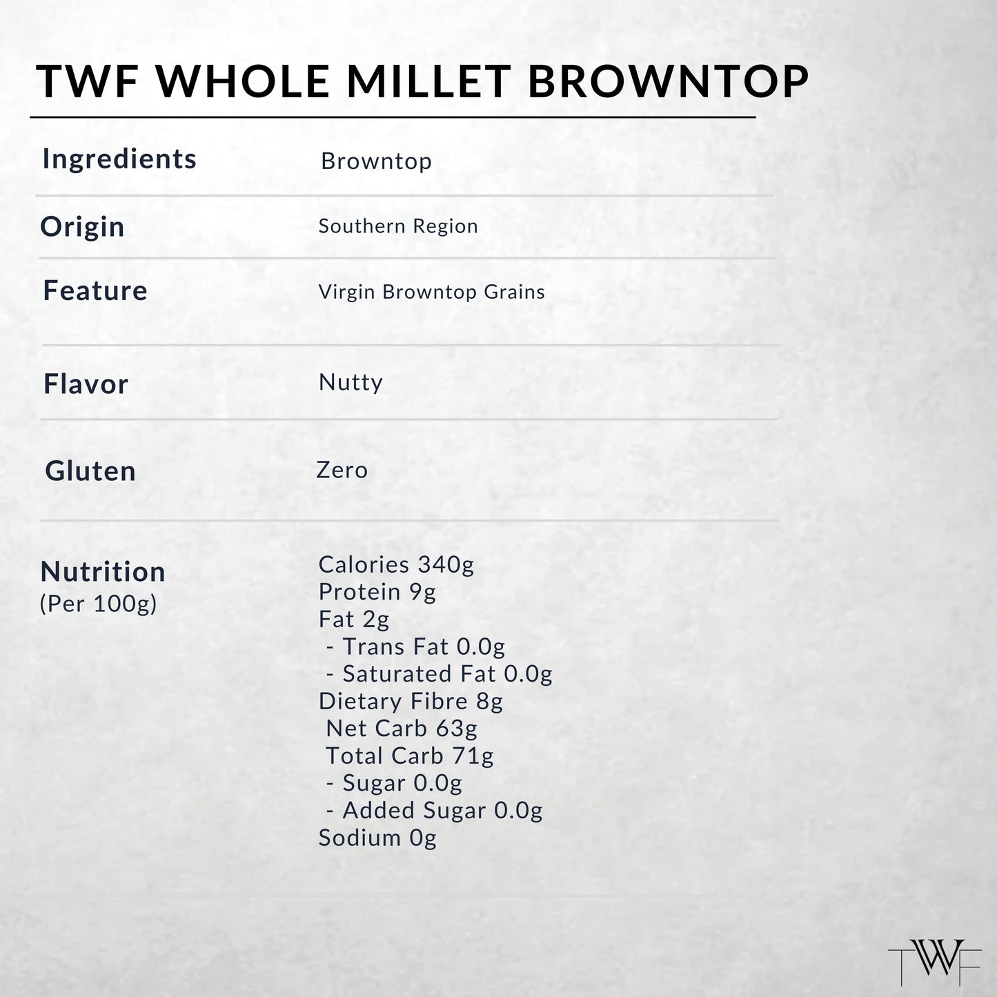 TWF Browntop Whole Millet