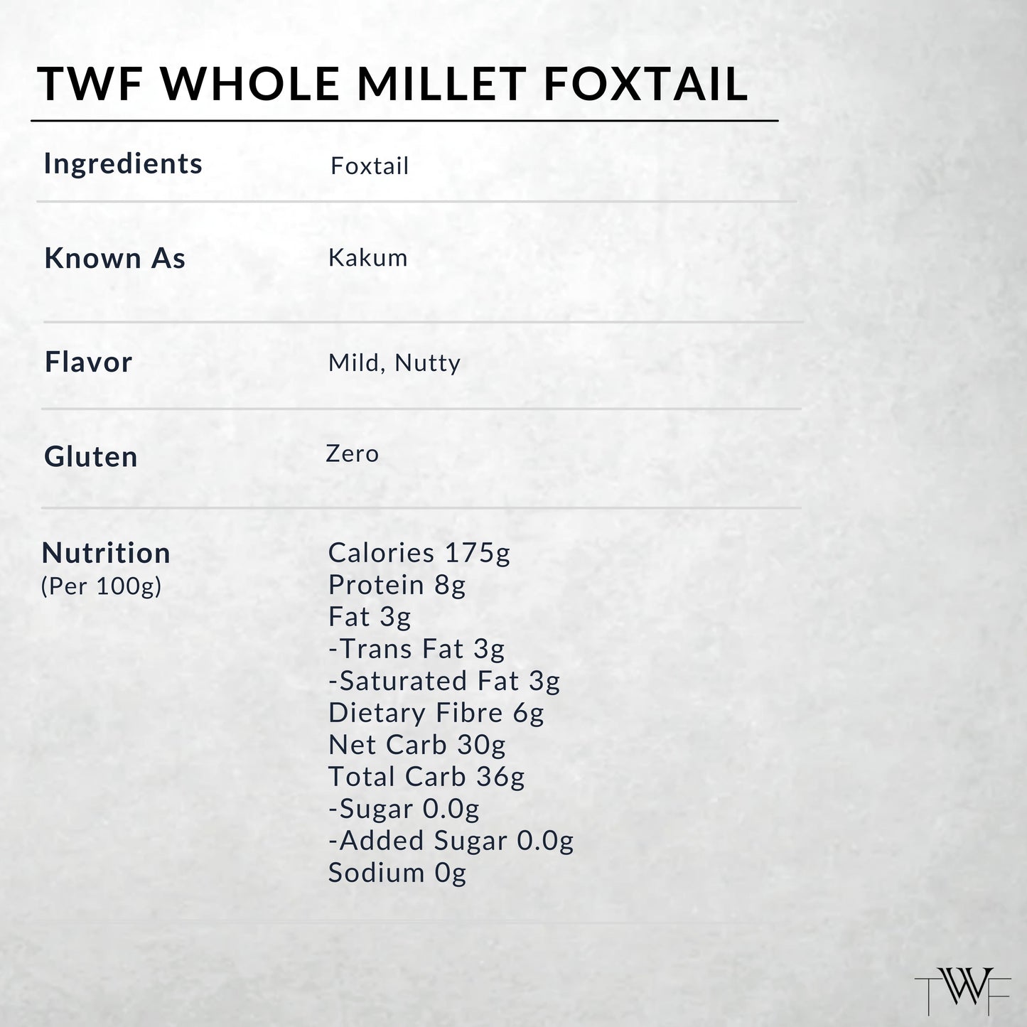 TWF Foxtail Whole Millet