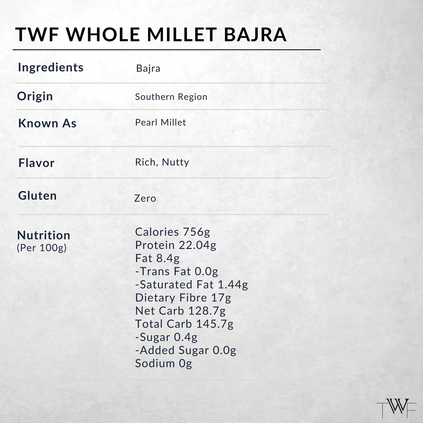 TWF Bajra Whole Millet