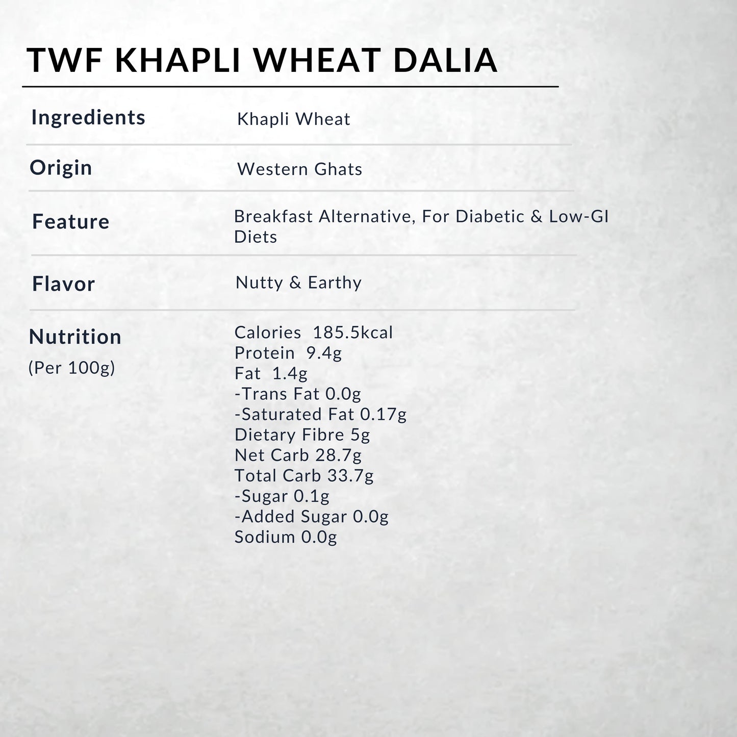TWF Khapli Wheat Dalia