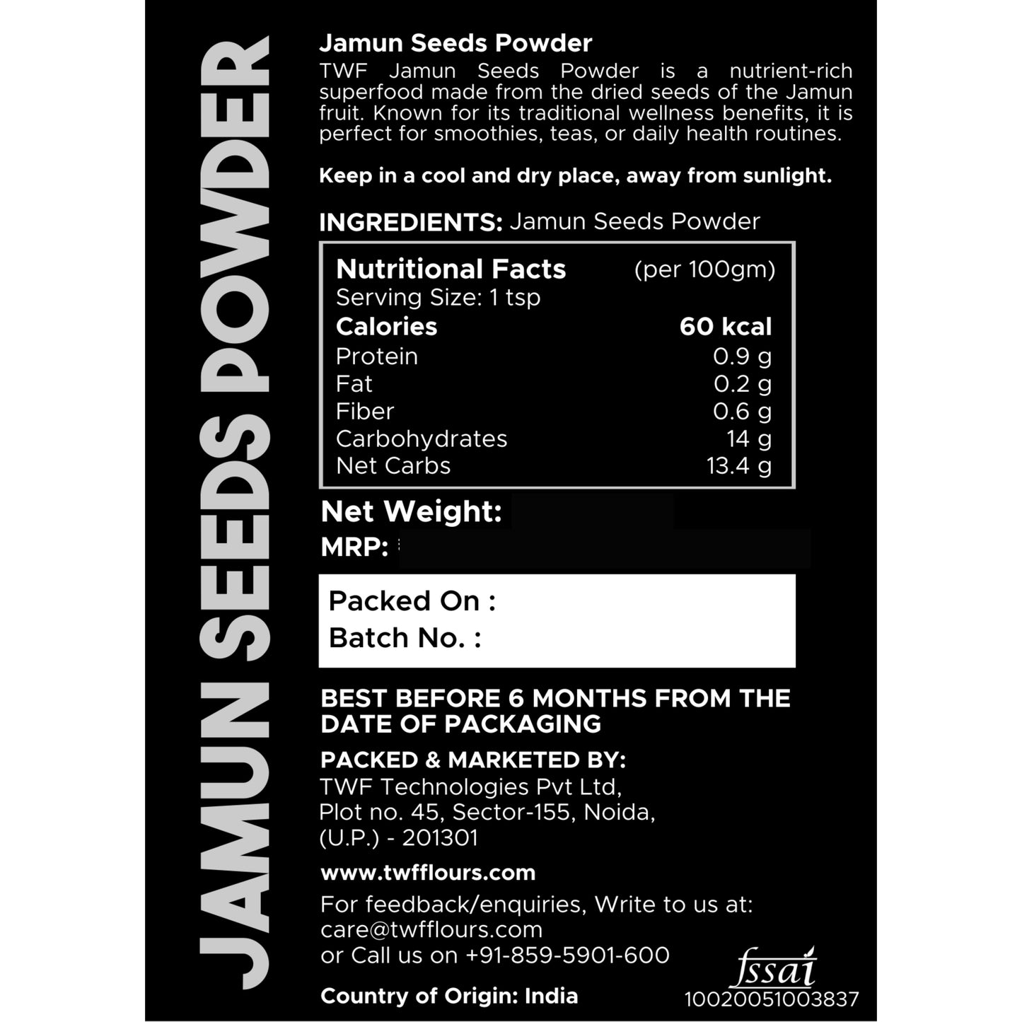TWF Jamun Seeds Powder
