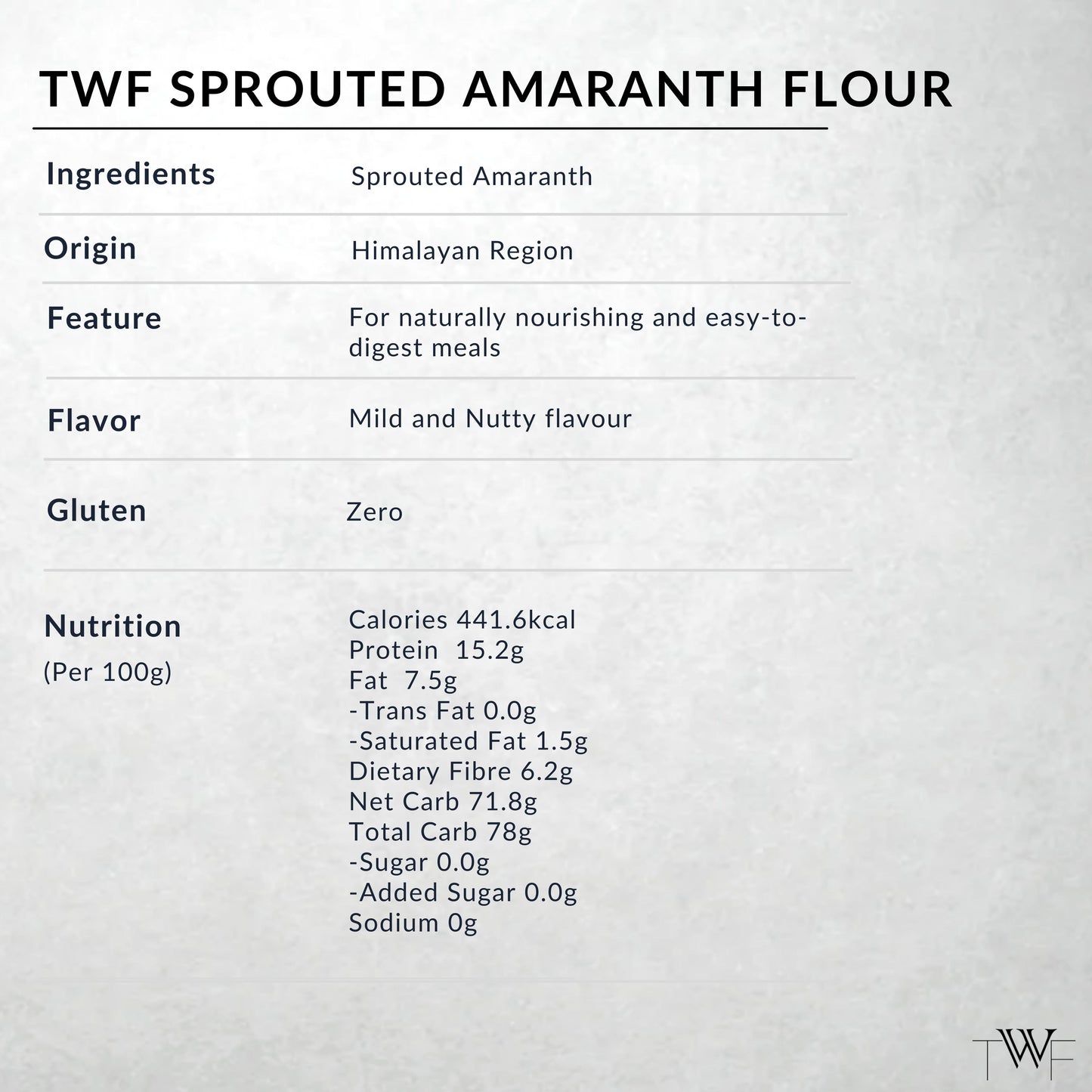 TWF Sprouted Amaranth Flour