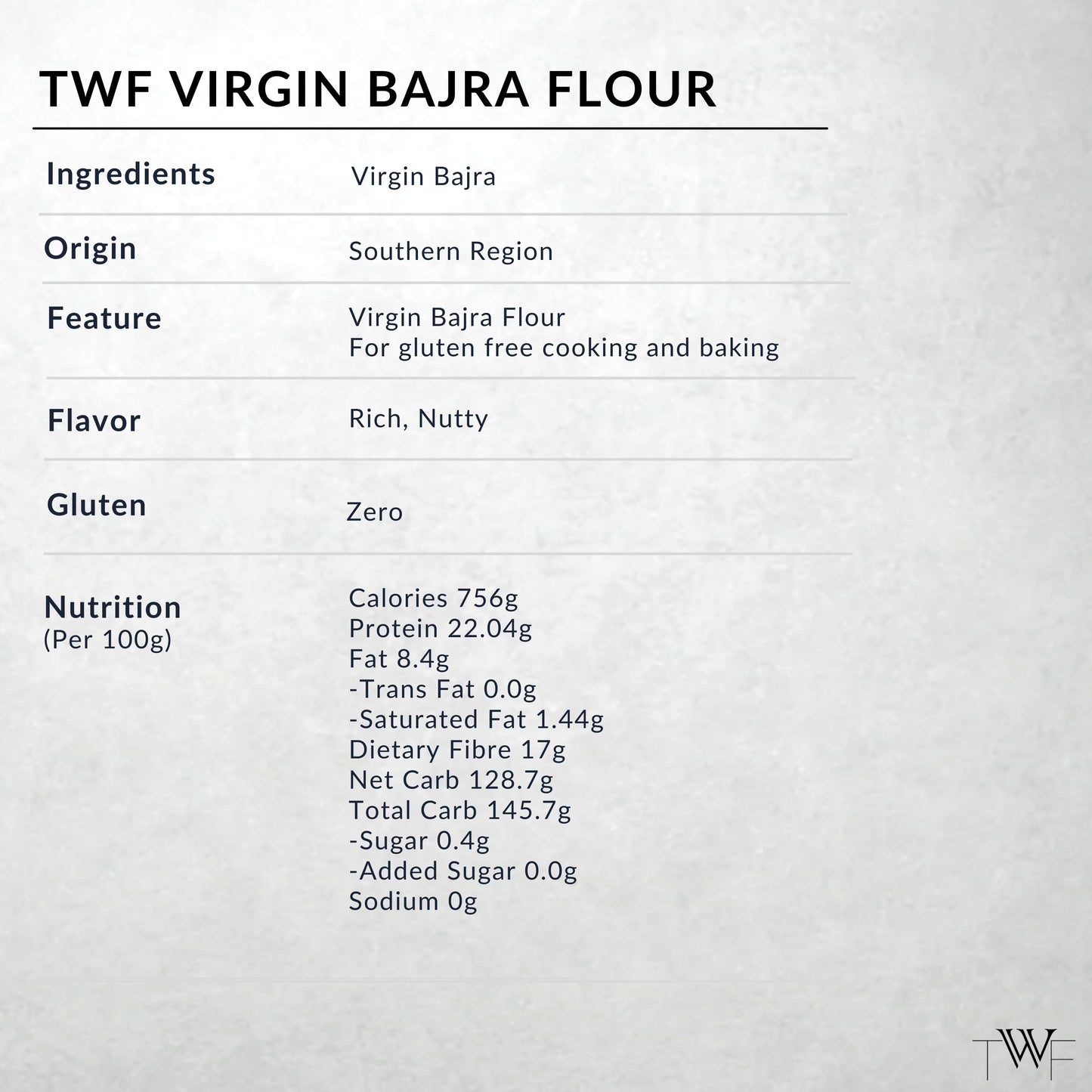 TWF Virgin Bajra Flour