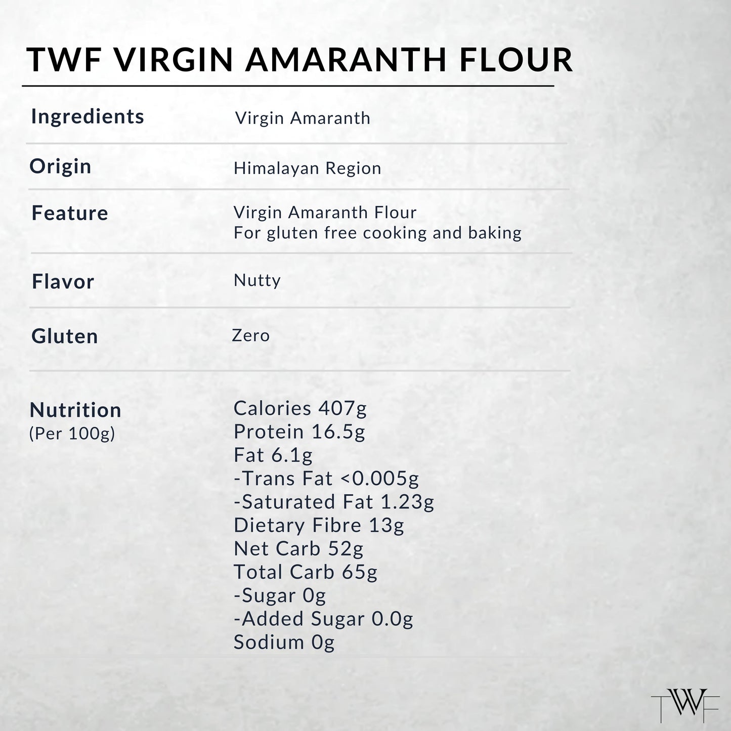 TWF Virgin Amaranth Flour