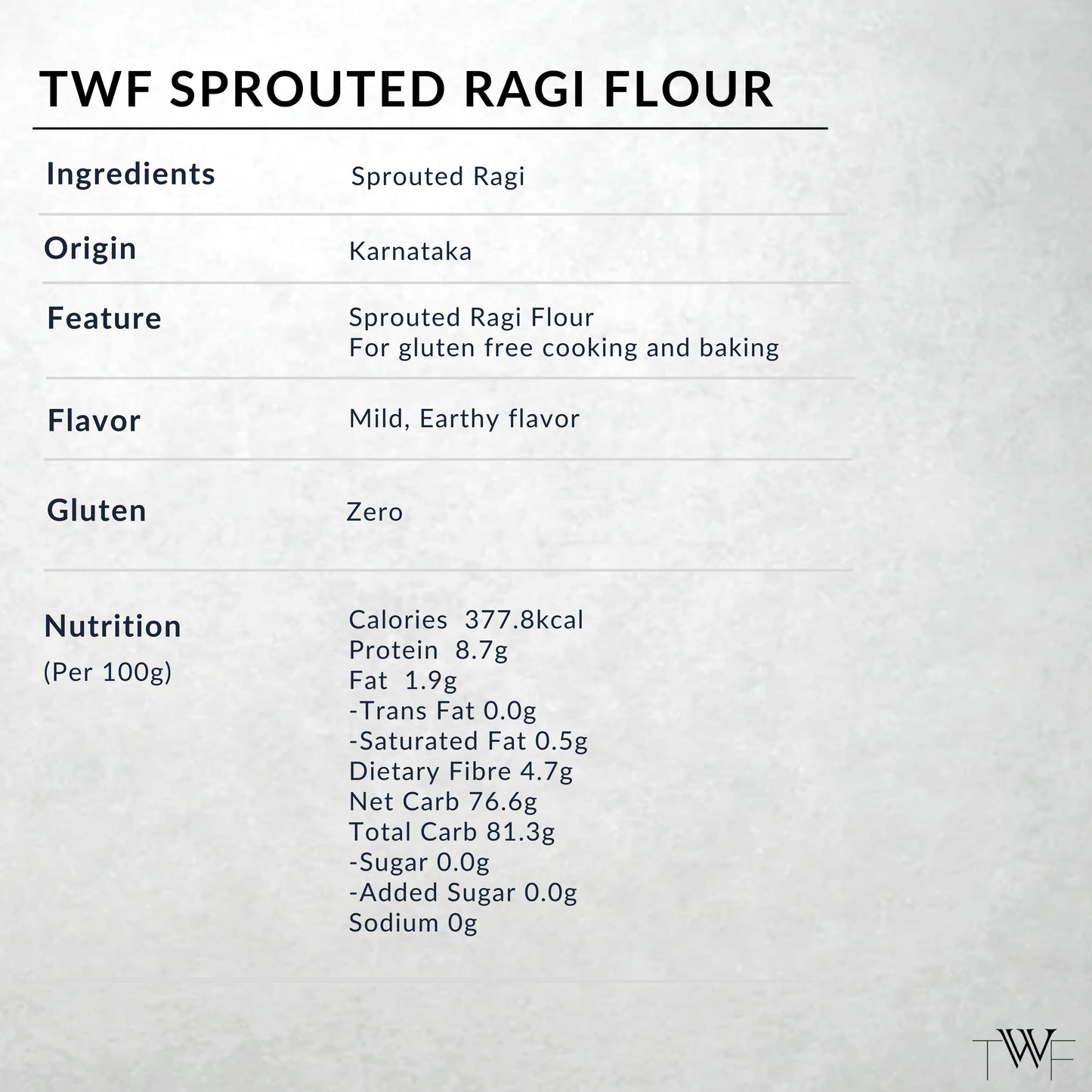 TWF Sprouted Ragi Flour