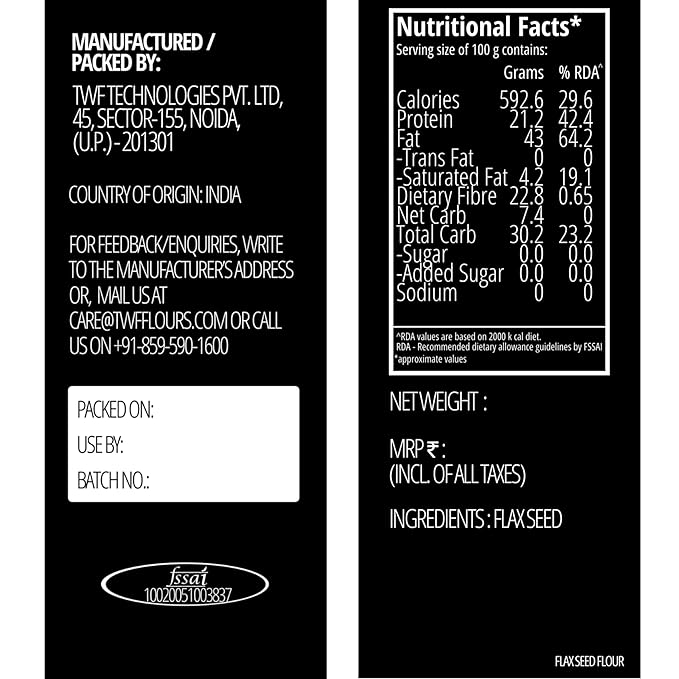 TWF Virgin Flaxseeds Flour
