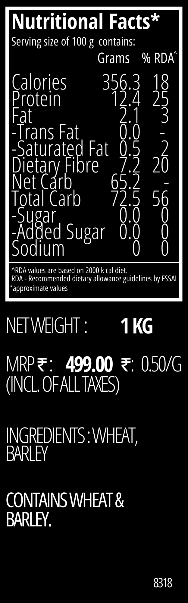 TWF Series C- 8318 (Strong bread flour)