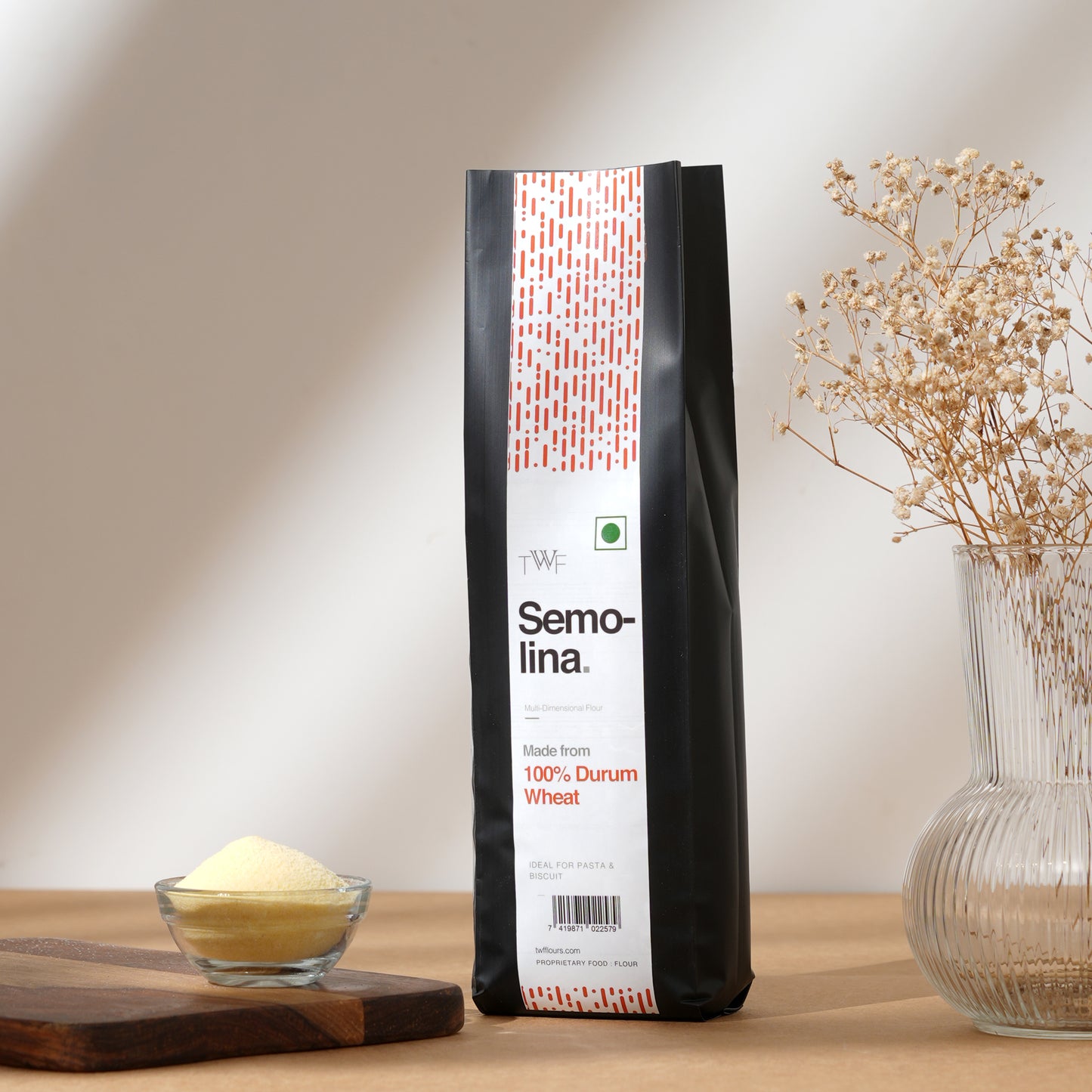 TWF Dusting Semolina (100% Durum, Golden Yellow) for Pizzas