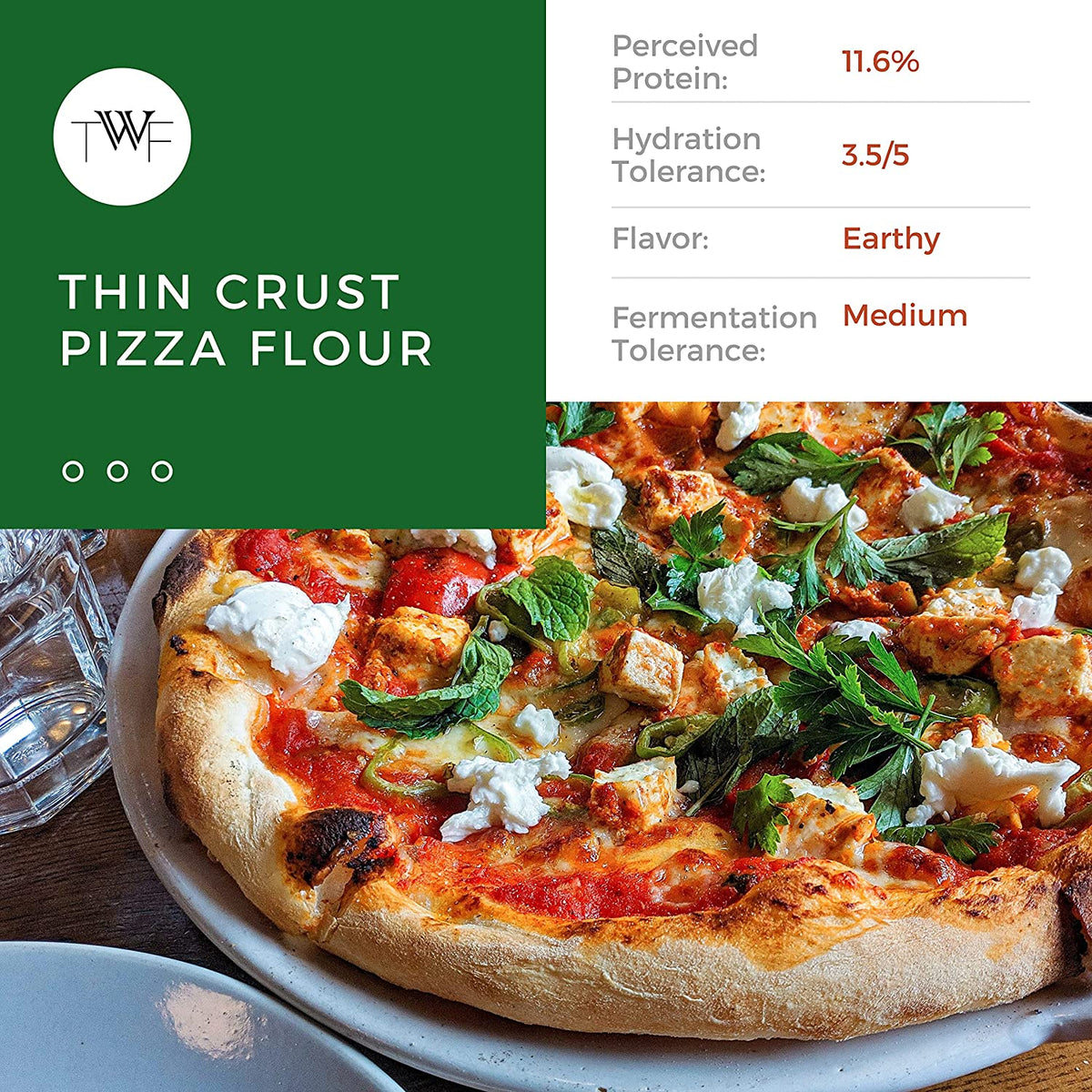 Twan Crust TWF Thin Crust Pizza Flour – Crispy, Light Italian-Style Pizzas – TWF ...